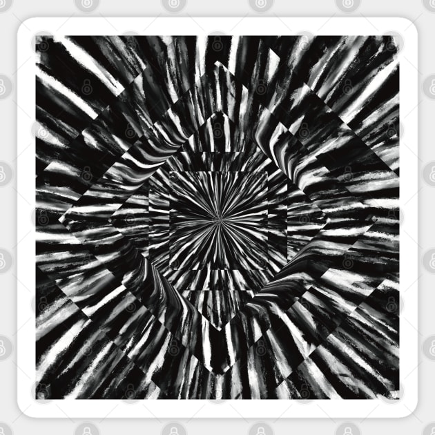 Warp Speed Black n’ White Tie Dye Sticker by cherdoodles